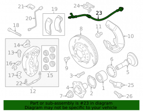 Front left brake hose for Porsche Panamera 10-16