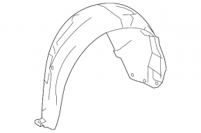 Rear right fender liner Mercedes S-class W222 63/65 AMG 17-20 coupe, AMG pkg