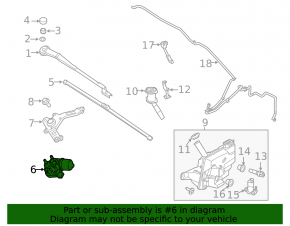 Left windshield wiper motor for Ford Focus mk3 11-18