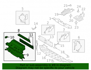 Radiator Deflector Blinds Assembled Ford Escape MK3 13-16 1.6T, 2.5 Without Engine