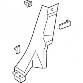 Rear pillar trim lower left Ford Fusion mk5 17-20 black