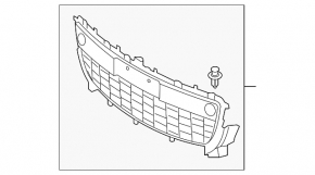 Mazda CX-7 06-09 Front Bumper Lower Grille