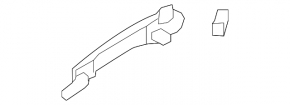 Door handle outer rear left Mazda CX-7 06-09