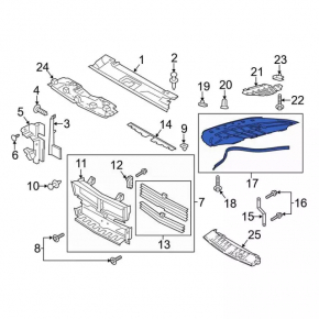 Front bumper guard Ford Mustang mk6 18-rest 2.3T, worn