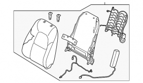 Mazda CX-5 17-25 driver's seat backrest tilt adjustment motor without frame