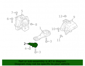Engine bracket central Mitsubishi Outlander 14-22 3.0