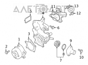 Thermostat housing cover Nissan Altima 19-25 2.5