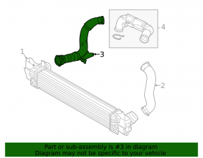 Intercooler pipe right BMW X1 F48 16-19 B46