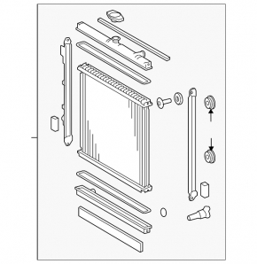 Water cooling radiator for Toyota Land Cruiser 10-21 4.7, 5.7