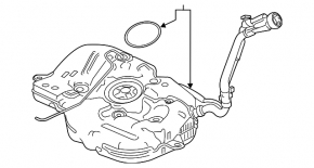 Fuel tank for Honda Civic X FC 16-19 1.5T, 2.0