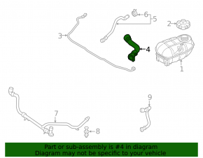Upper cooling hose BMW 3 GT F34 14-19 N55