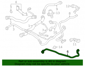 Intercooler radiator pipe lower right BMW X3 G01 18-21