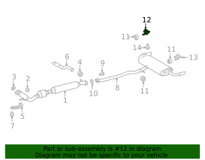 Rear right muffler bracket Toyota Rav4 19-