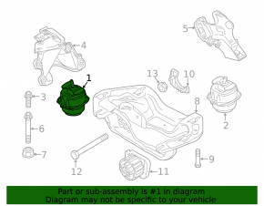 Engine mount left BMW X5 E70 07-13 3.0