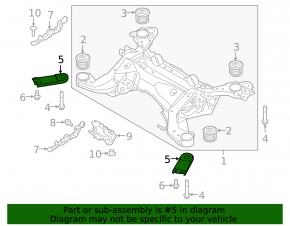 Rear subframe burr right Volvo XC90 16-23