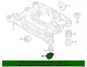 Right rear subframe burdock BMW i4 22-26