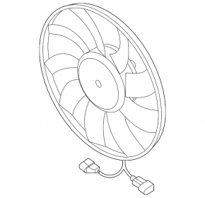 Left cooling fan for Audi Q3 83A 19-22 2.0T 350mm