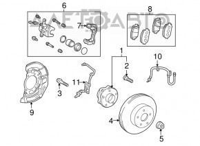 Brake Disc Cover Front Left Lexus CT200h 11-17