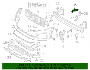 Front bumper mount left Audi Q8 19-