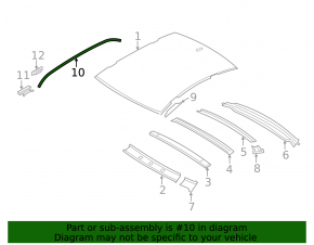 Roof lining right BMW 7 G12 16-22 under roof rails