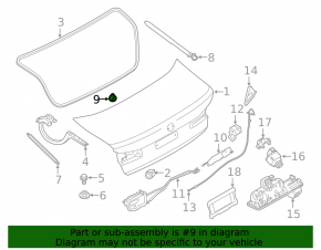 BMW 3 G20 21-25 Trunk Lid Warning Speaker