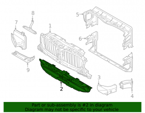 Lower radiator deflector blinds for BMW X3 G01 22-23 rest