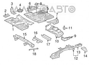 Towing bracket left Lexus RX350 RX450h 10-15
