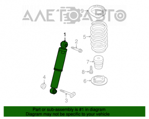 Shock absorber rear left Kia Forte 4d 14-18