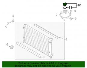 Coolant expansion tank cap VW CC 08-17