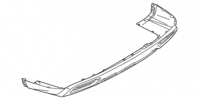 Mitsubishi Outlander 22-25 rear bumper lip black with gray