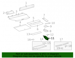 Left trunk pocket for Toyota Highlander 2010