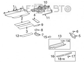 Left trunk pocket for Toyota Highlander 2010