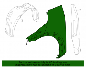 Front left wing Kia EV6 22-24