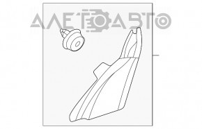 Door trim side triangle front right Toyota Highlander 20- internal