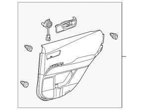 Door trim card rear left Lexus RX350 RX450h 10-15 gray
