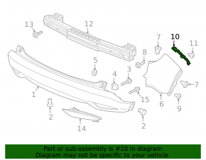 Rear bumper mount left Honda HR-V 16-22