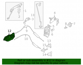 Door handle inner rear right Honda HR-V 16-22