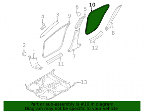 Door seal rear left Nissan Sentra 20-24