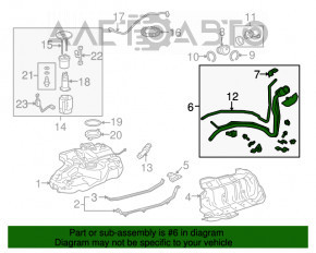 Lexus RX350 RX450h Fuel Filler Neck 10-14