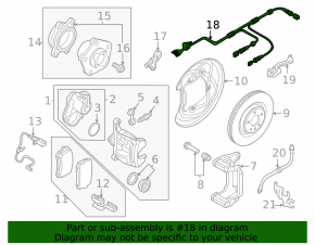 Chip for ABS sensor and electric handbrake rear right Audi Q5 80A 18-