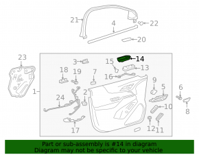 Front Right Window Regulator Cover Chevrolet Equinox 18-