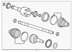Chevrolet Volt 16-19 front right drive axle shaft, thin