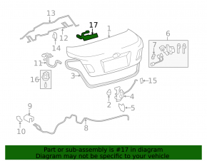 Toyota Camry V40 07-09 trunk release button