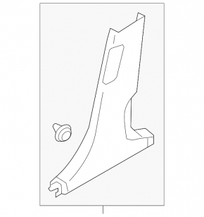 Center pillar trim lower right Hyundai Veloster 12-17