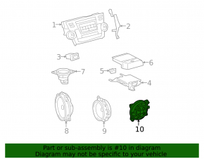 Front left door speaker for Toyota Highlander 2013