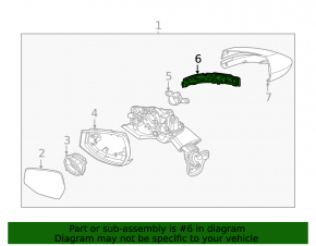 Left side mirror turn signal repeater for Kia Sportage 23-26