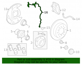 Rear left ABS sensor wire for Toyota Land Cruiser 2008-2021