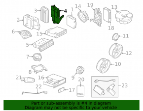 Audio amplifier bracket Audi Q5 8R 09-17