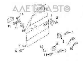 Front right door stop for Porsche Macan 15-26