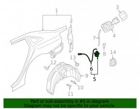Fuel filler flap lock Audi A3 8V 15-20